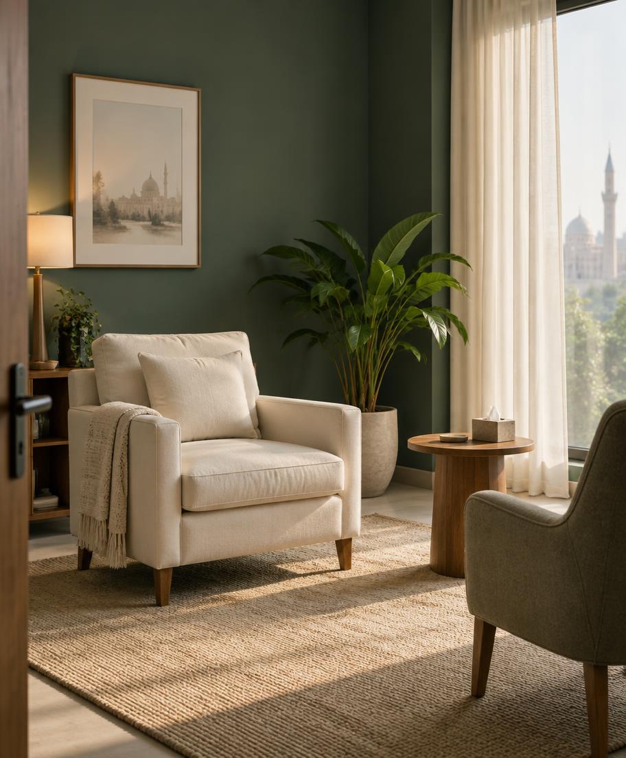 A calm Therava therapy room